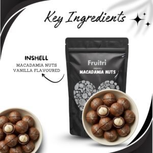 Fruitri Premium In-Shell Macadamia Nuts Vanilla Flavoured - 500g | Crunchy Roasted Exotic Dry Fruits | Rich in Healthy Fats & Protein | Gourmet Snack | Natural & Fresh - Image 4