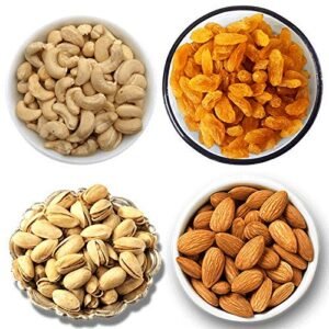Fruitri Daily Needs Dry Fruits Combo Pack (100 Almonds, 100 Raisins, 100 Pista Salted, 100 Cashew) - 400G - Image 1